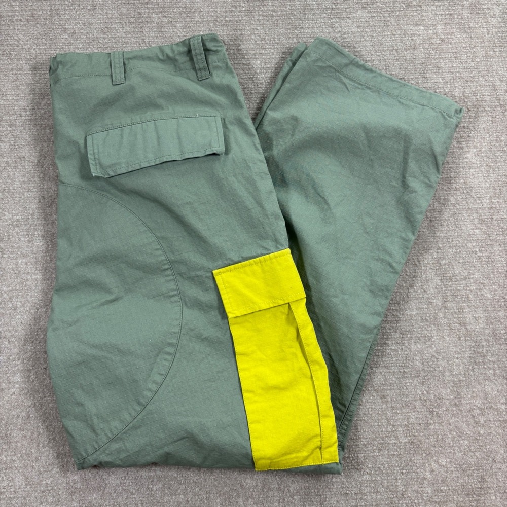 HUF Green Yellow‎ Cotton Streetwear Cargo Pants Men's Size Medium EUC